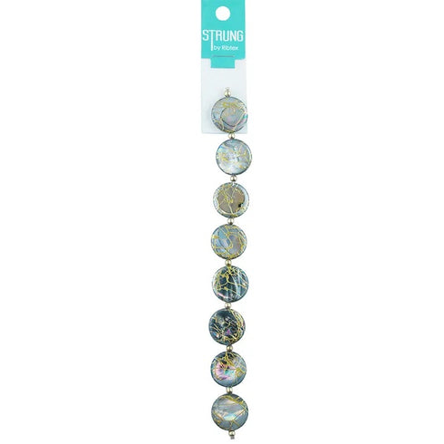 20mm Round Shell Strung Beads